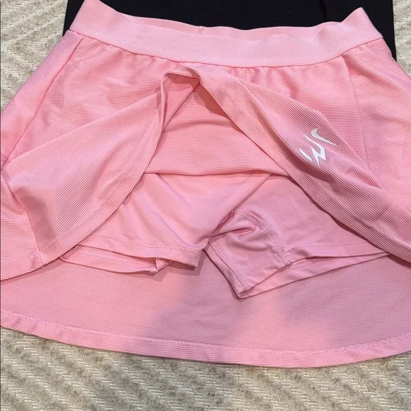 Nike tennis outfit black top pink skort size L - Picture 2 of 5